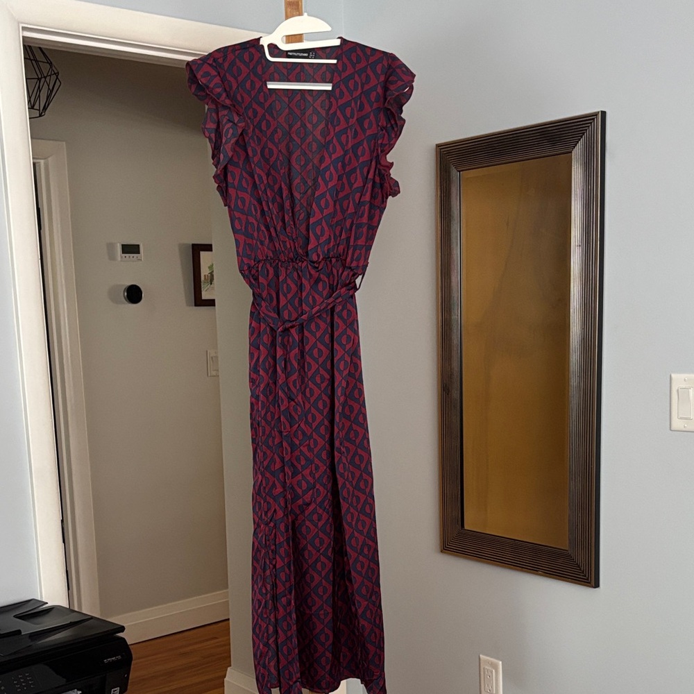 PrettyLittleThing Purple and Red Maxi Dress